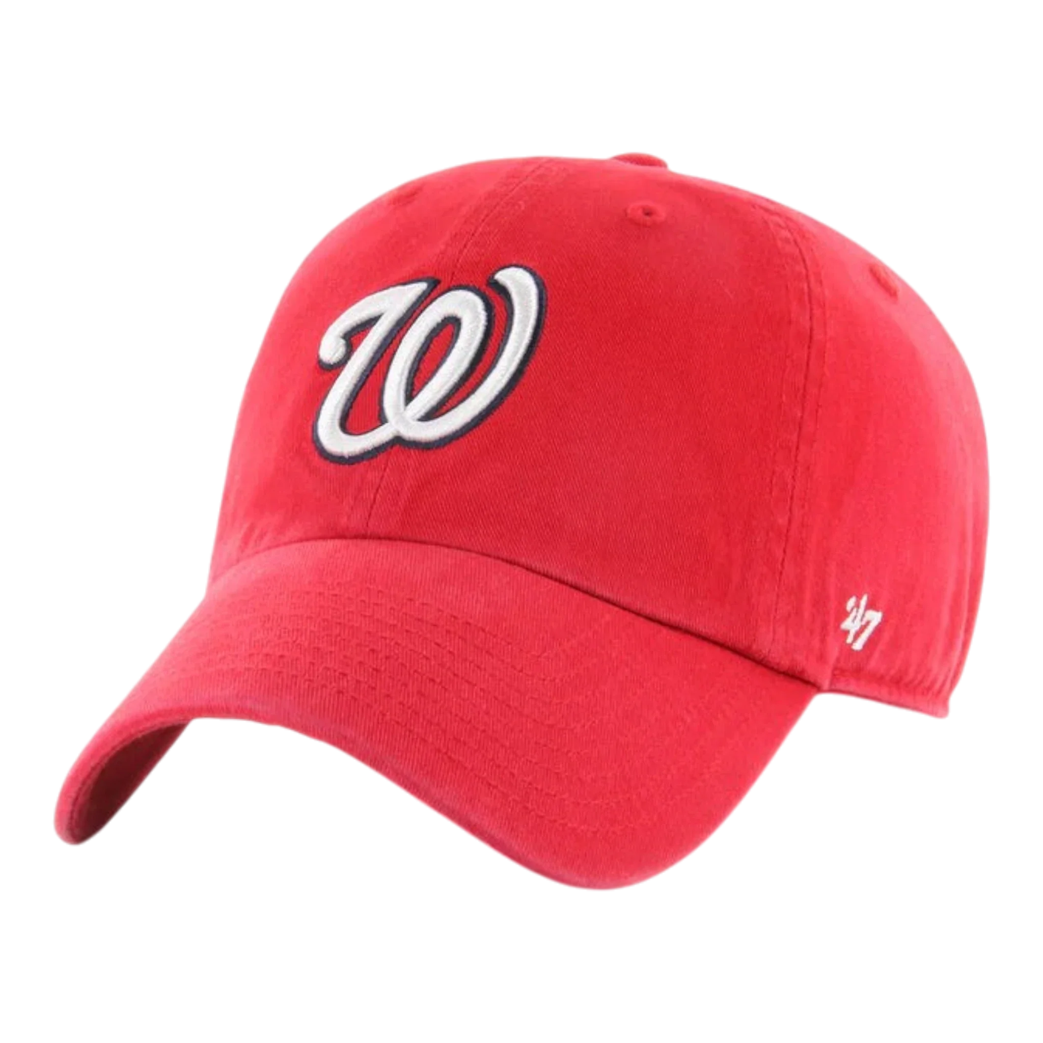 47 Brand Clean Up Washington Nationals Strapback Hat — Red Adjustable Cap