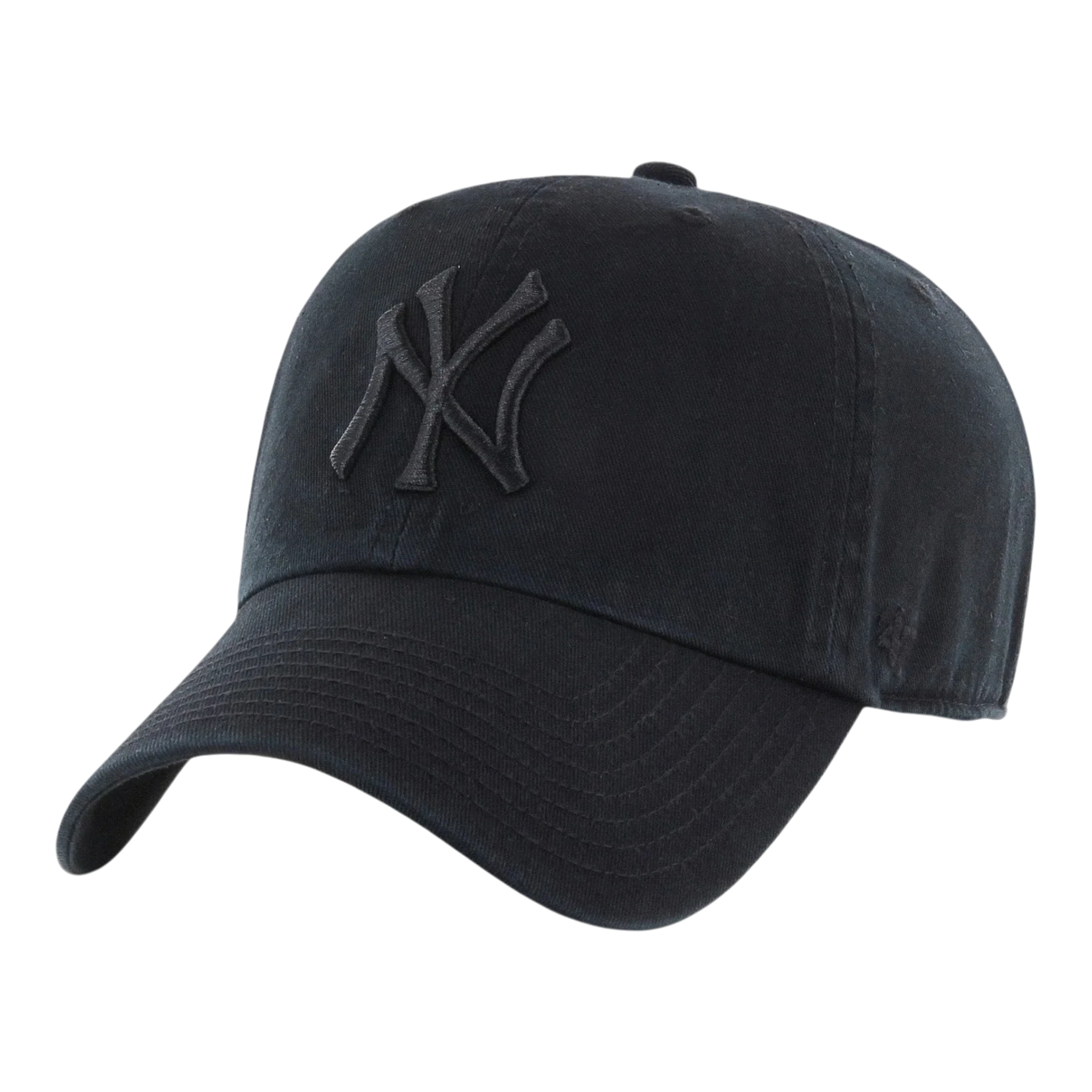 47 Brand Clean Up New York Yankees Strapback Hat — Black Adjustable Cap