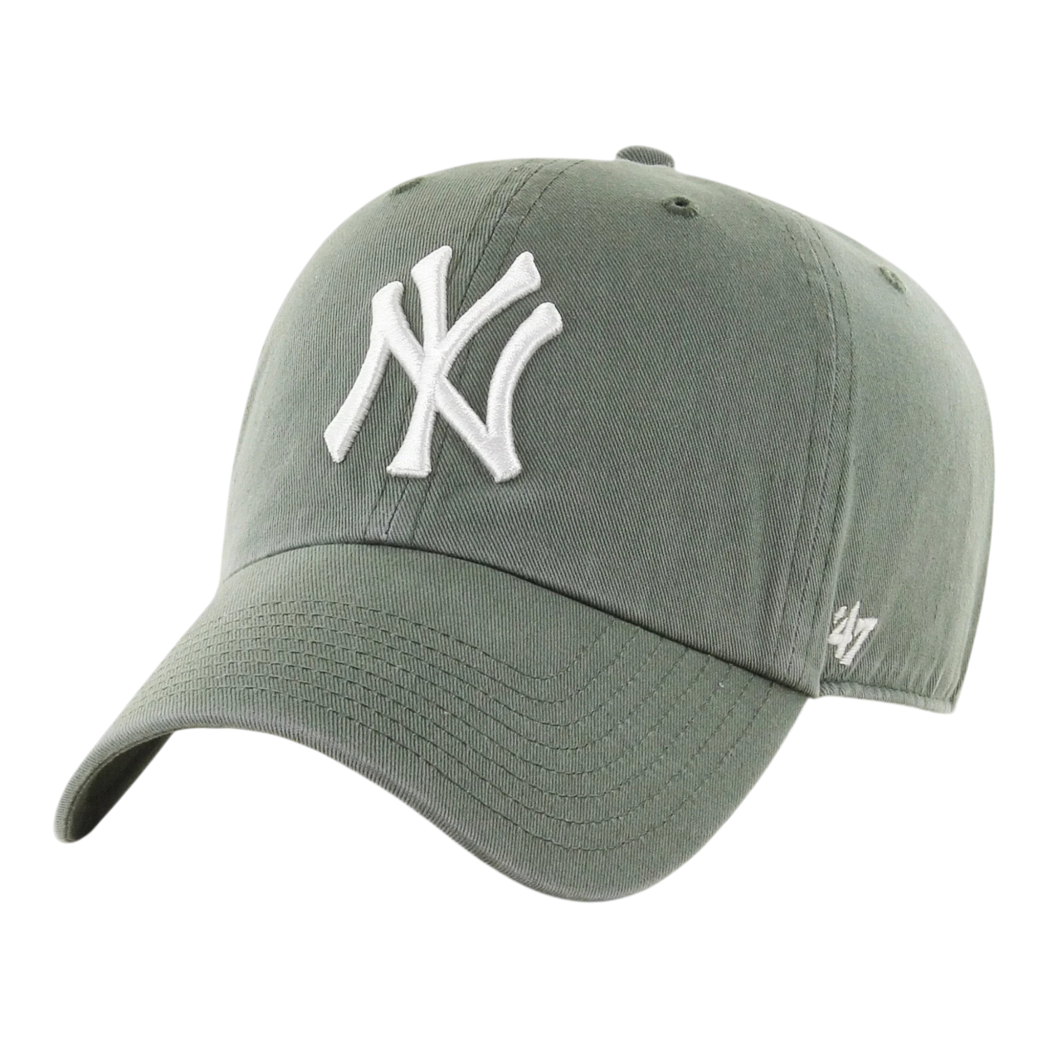 47 Brand Clean Up New York Yankees Strapback Hat — Moss Green Adjustable Cap