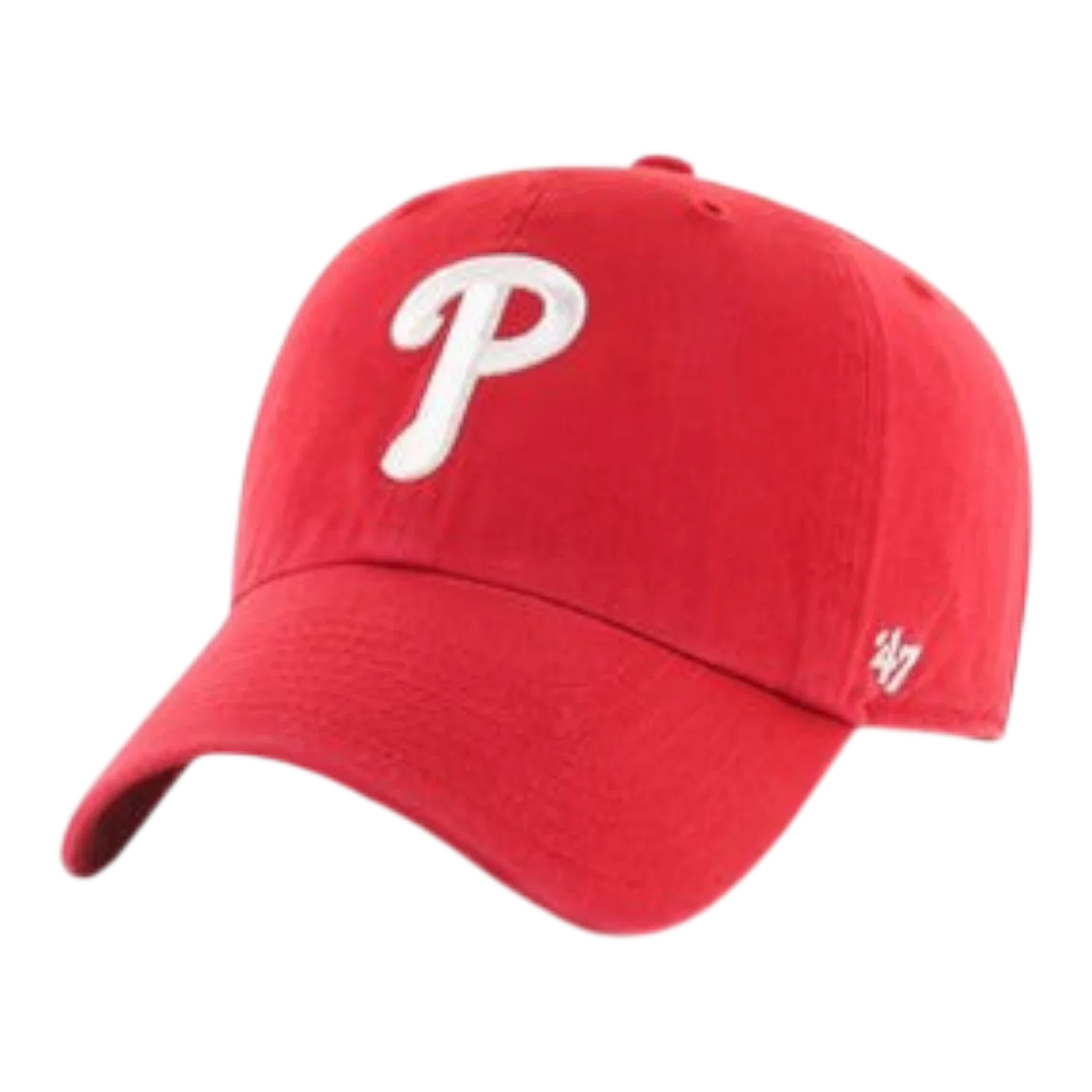 47 Brand Clean Up Philadelphia Phillies Strapback Hat — Red Adjustable Cap