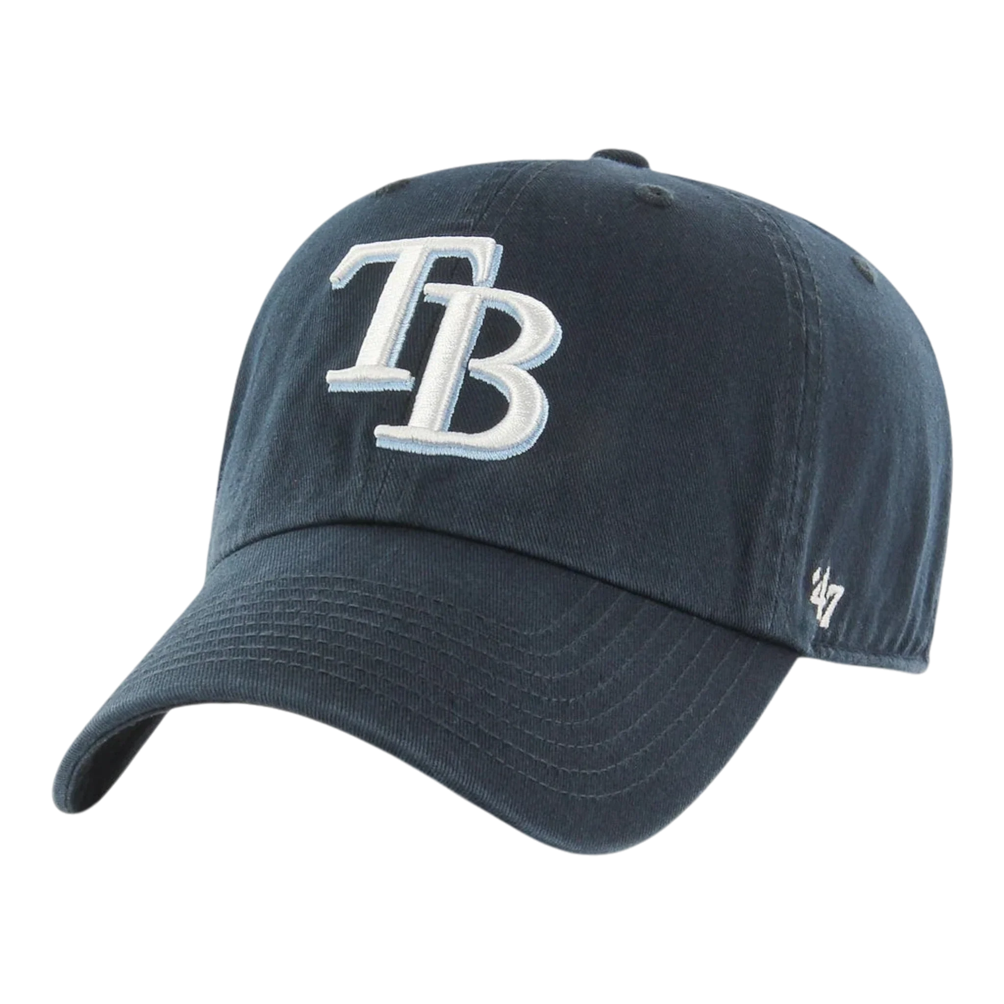 47 Brand Clean Up Tampa Bay Rays Strapback Hat — Navy Adjustable Cap
