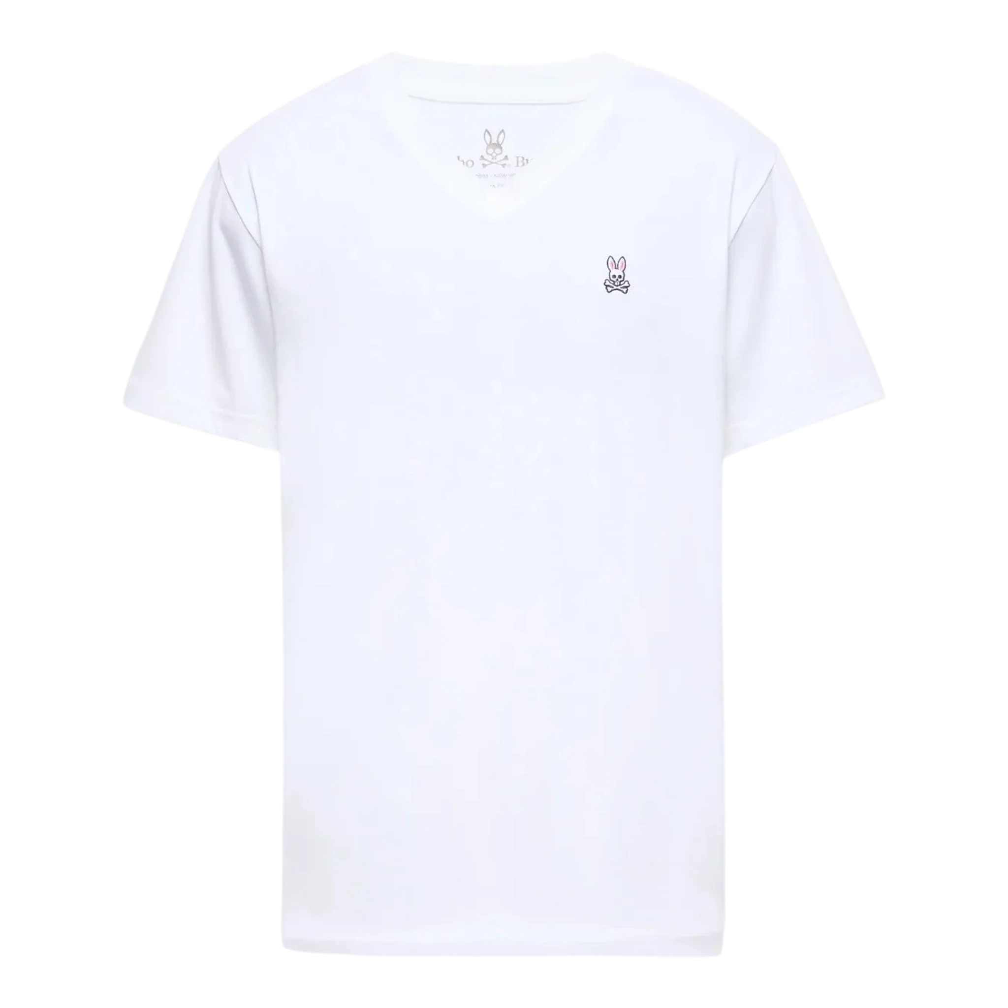 Psycho Bunny V Neck Men's Tee — White