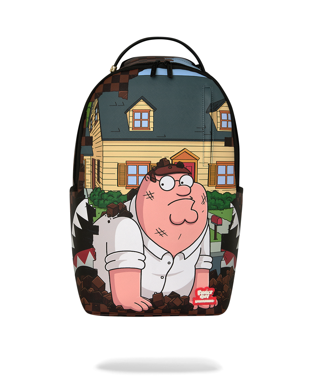 Sprayground Family Guy Peter Falling Through Wall Backpack — Multi