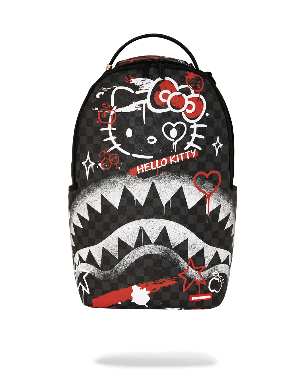Sprayground Hello Kitty Grungy Sharkmouth Backpack — Black