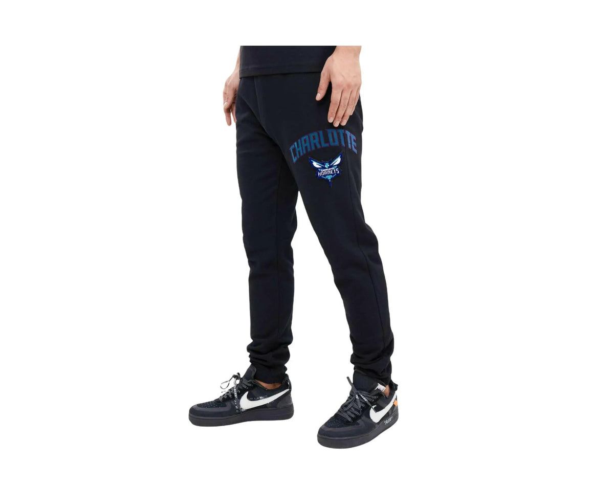 Pro Standard NBA Charlotte Hornets Stacked Logo Men's Sweatpants — Black – product view 2
