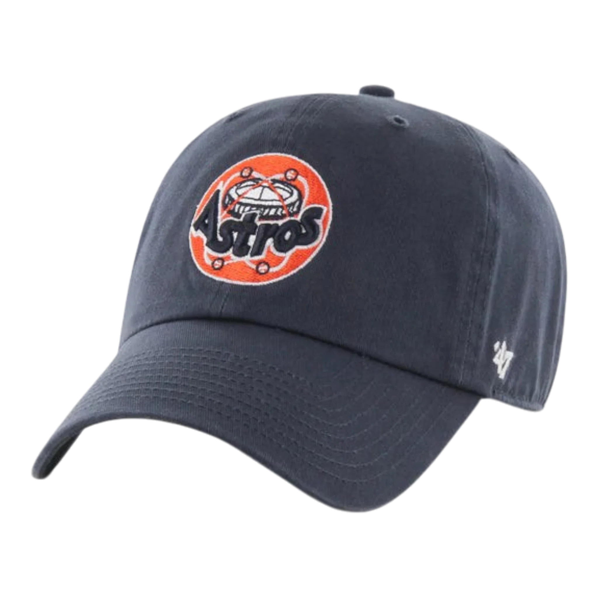 47 Brand Clean Up Houston Astros Cooperstown Strapback Hat — Navy Adjustable Cap