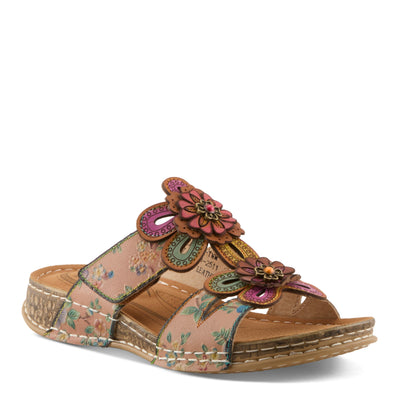 L'Artiste L'ARTISTE BEAUDIE SANDALS sandal in grey multi with handcrafted leather design