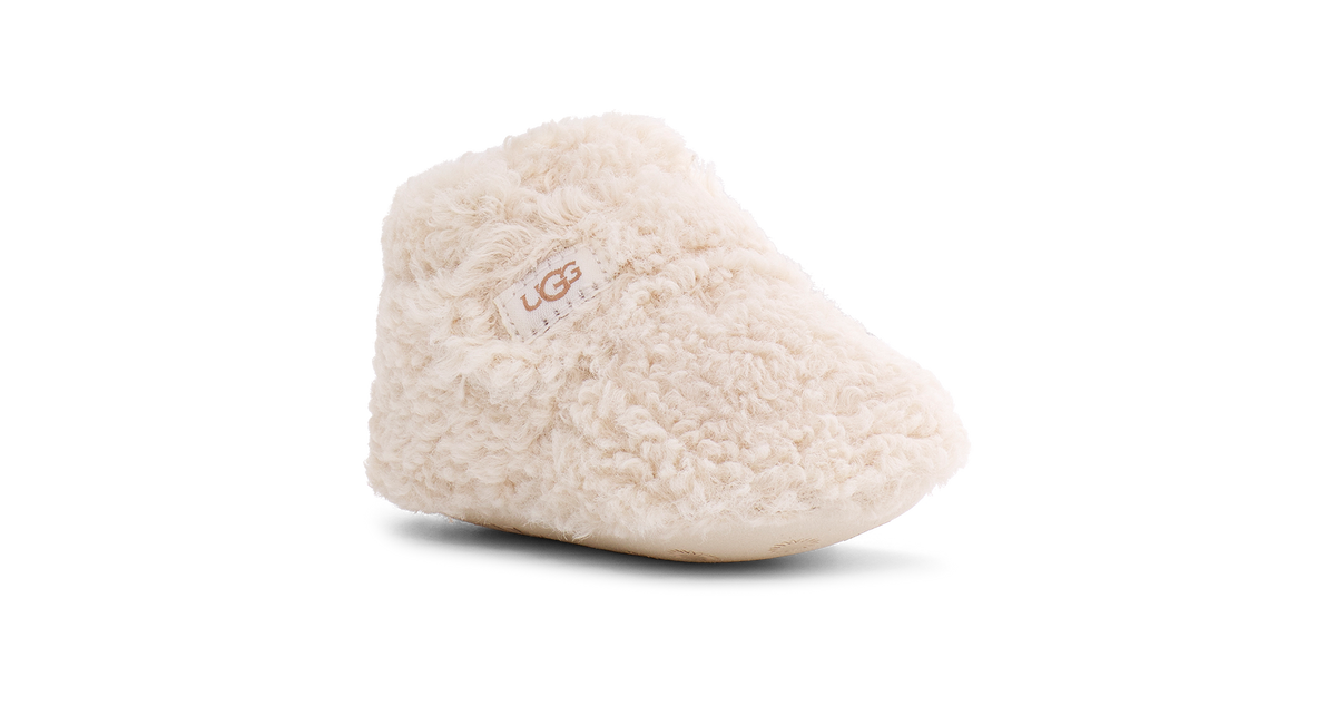 UGG Bixbee Crib Toddlers' (TD) Booties — Natural Curly Faux Fur