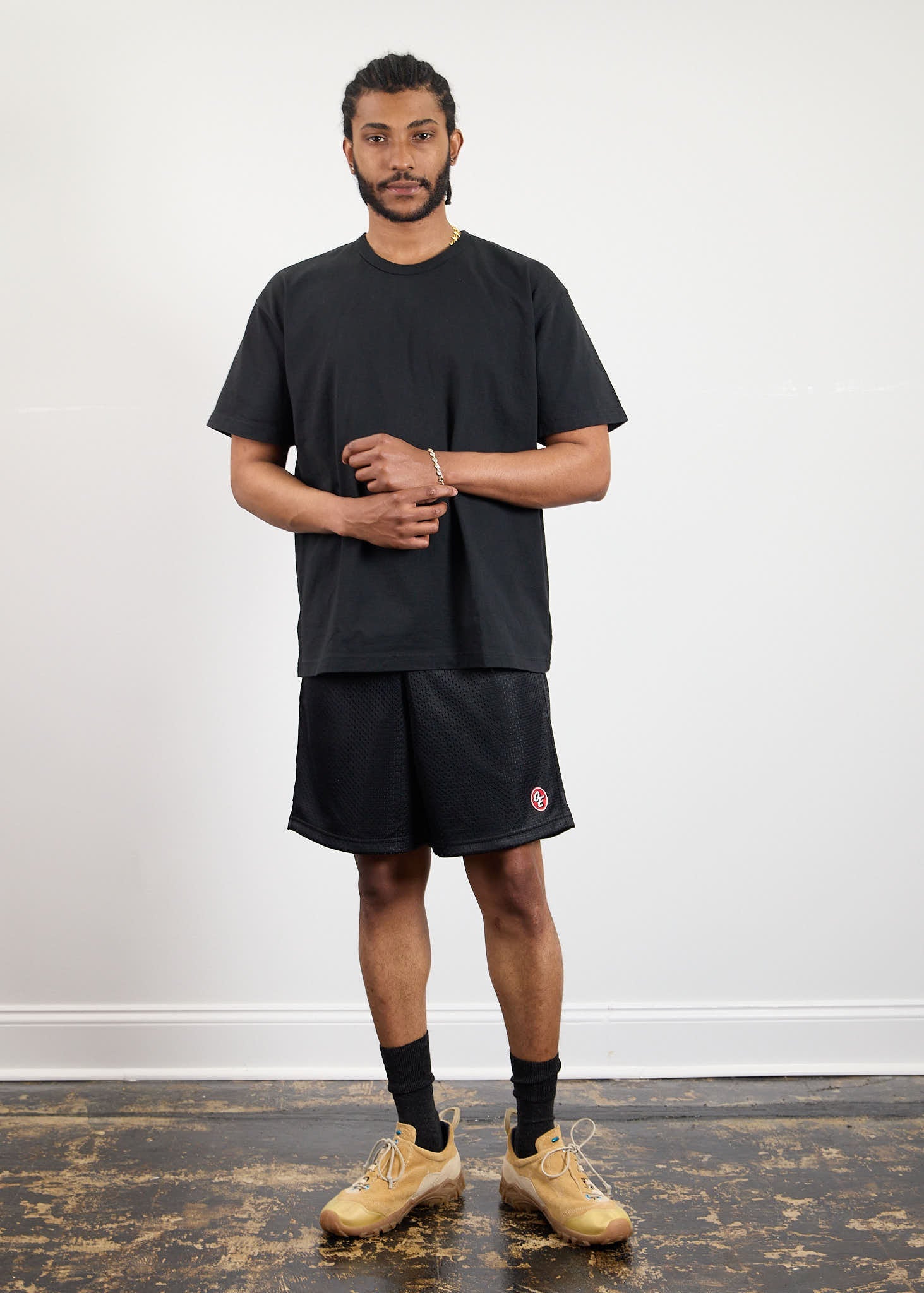 American Trench Classic Mesh Shorts – USA Made Athletic Shorts with Drawstring Waist side view