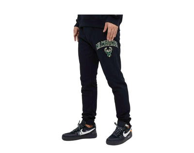 Pro Standard NBA Milwaukee Bucks Stacked Logo Men Sweatpants Black