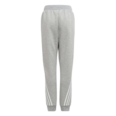 adidas Kid's Future Icons 3-Stripes Tapered-Leg Pants - MEDIUM GREY HEATHER / WHITE