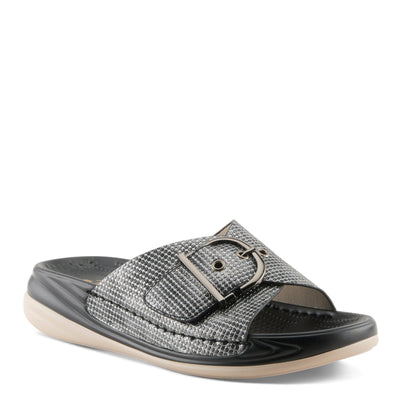 Flexus FLEXUS BREWER SANDALS sandal in black metallic with flexible sole