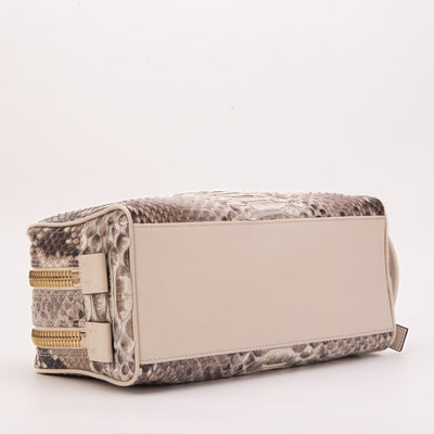 The Belluno Naturel Python Leather Men’s Essentials Bag