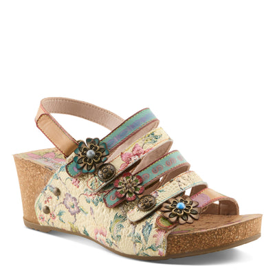L'Artiste L'ARTISTE BUCKLEITUP SANDALS sandal in navy multi with handcrafted leather design
