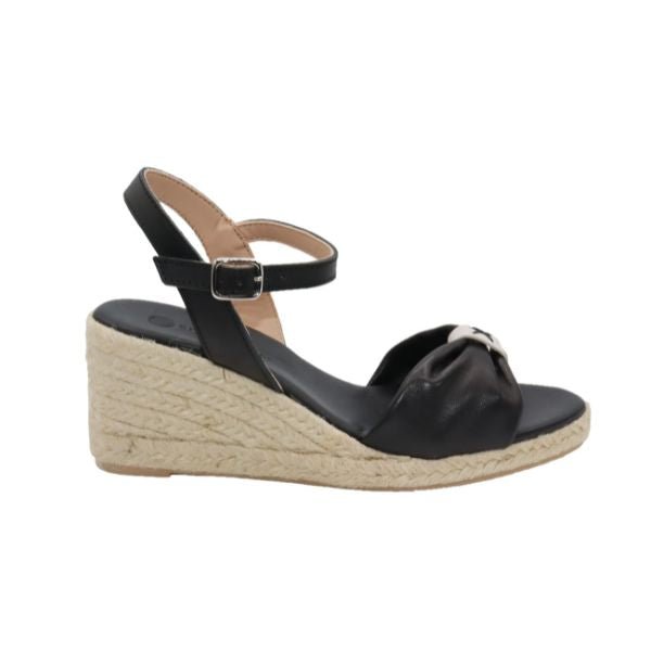 Eric Michael Bailey Leather Espadrille Wedge Sandal