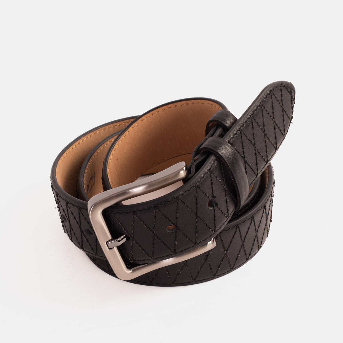 Vinci Leather The Adler Black Leather Belt – product view 3