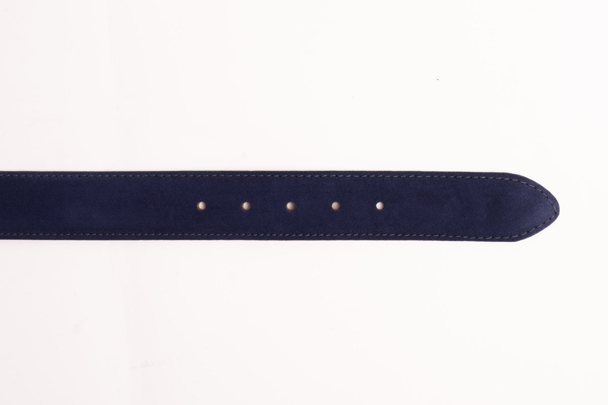 Vinci Leather The Bari Navy Suede Leather Belt – product view 6