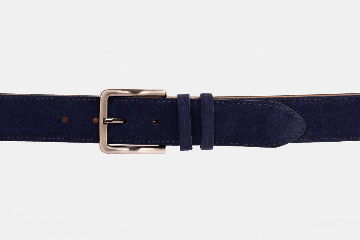 Vinci Leather The Bari Navy Suede Leather Belt – product view 2