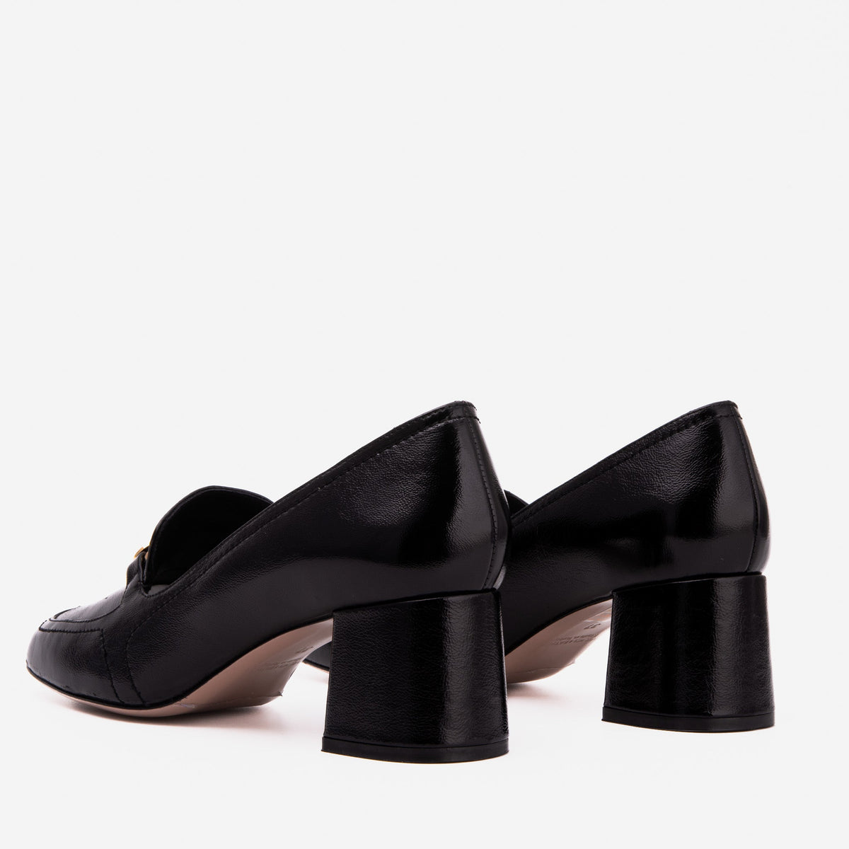 Vinci Leather The Victoria Black Leather Block Heel Pump Women Shoe – product view 3