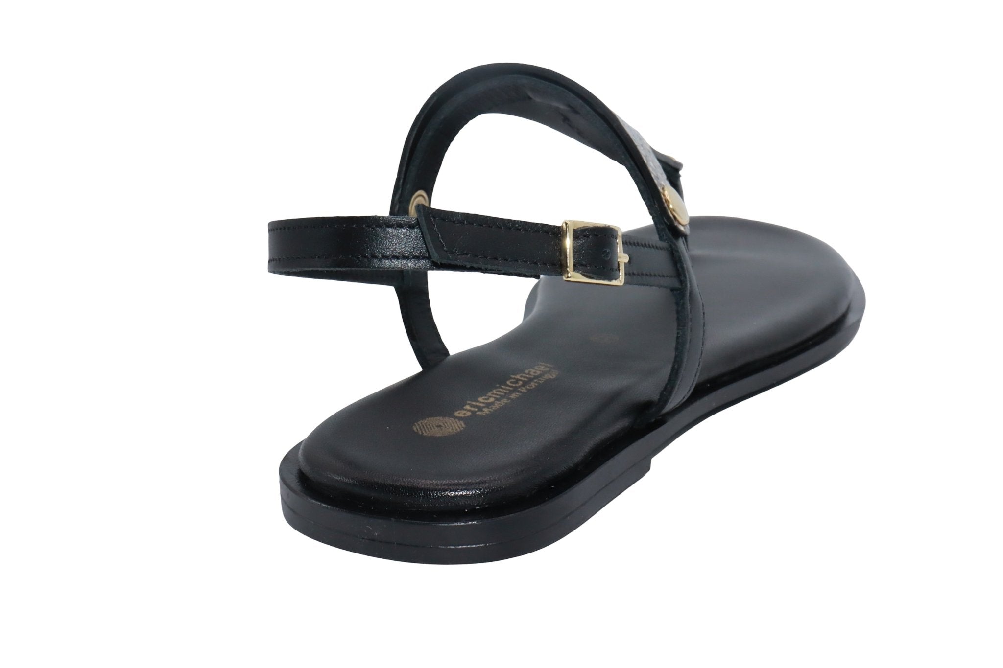 Eric Michael Beach Women’s Leather T-Strap Sandal