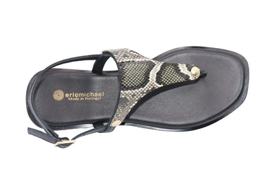 Eric Michael Beach Women’s Leather T-Strap Sandal