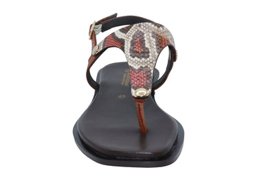 Eric Michael Beach Women’s Leather T-Strap Sandal