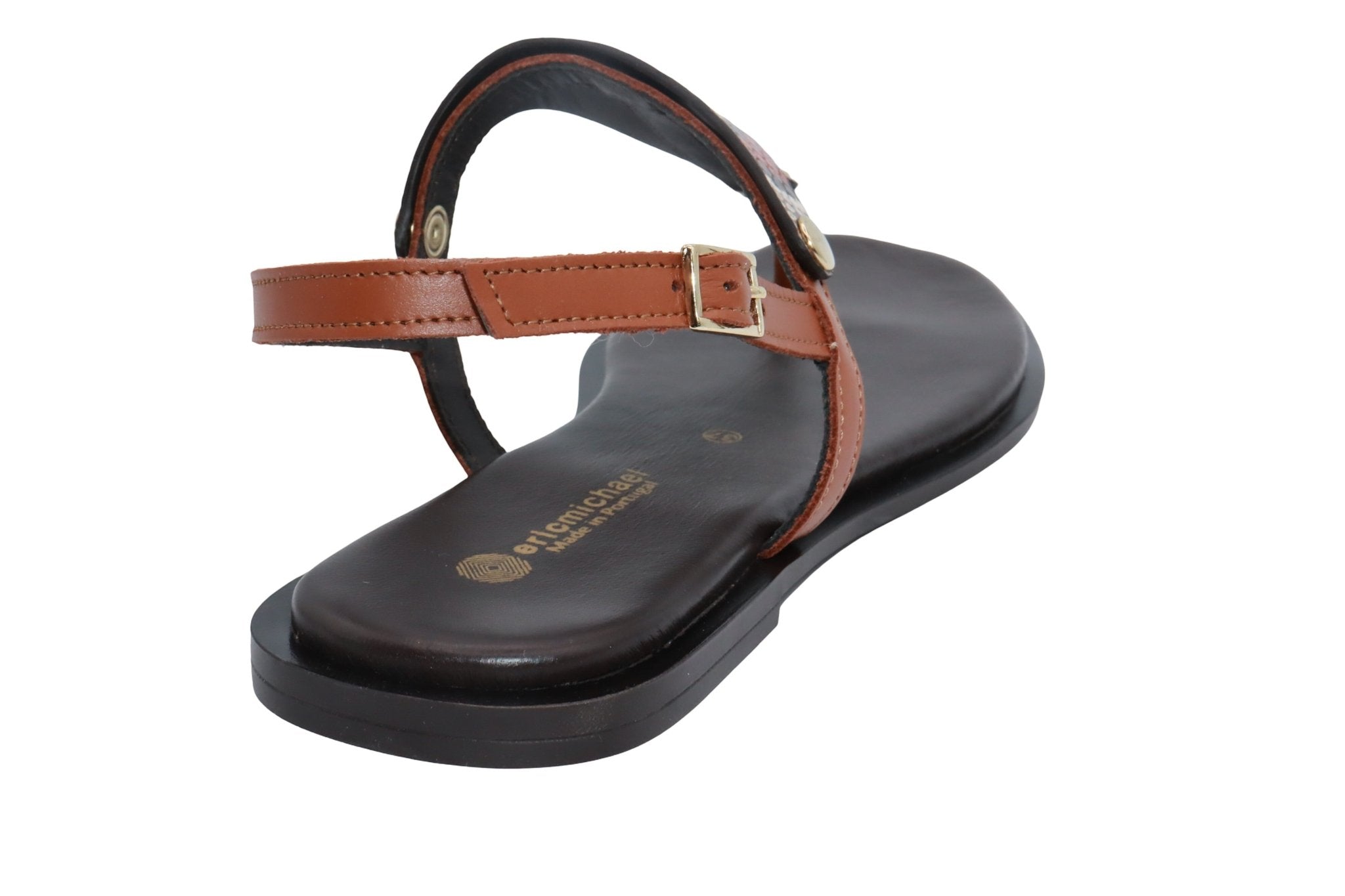 Eric Michael Beach Women’s Leather T-Strap Sandal