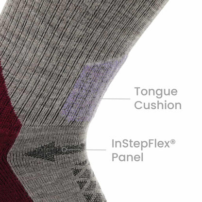 8 Pairs Berry   Hike Crew Midweight Merino Wool Sock