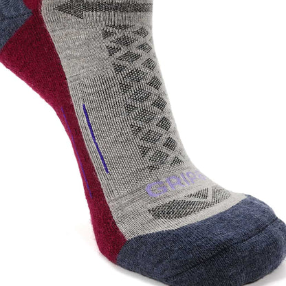8 Pairs Berry   Hike Crew Midweight Merino Wool Sock