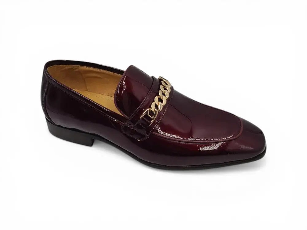Carrucci Shoes Shoes Beveled Squared Toe Patent Leather Loafer KS2241 01P view 9