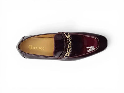 Carrucci Shoes Shoes Beveled Squared Toe Patent Leather Loafer KS2241 01P view 11