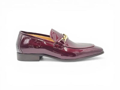 Carrucci Shoes Shoes Beveled Squared Toe Patent Leather Loafer KS2241 01P view 8