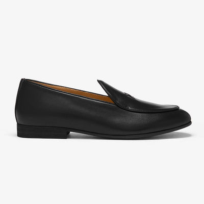 Del Toro Shoes Men's Black Leather Milano Loafer