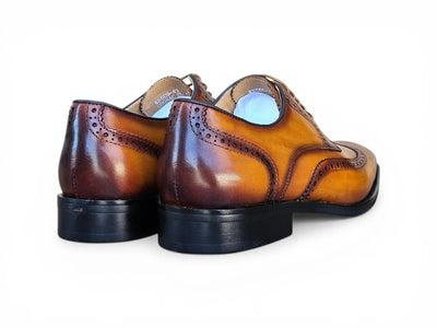Carrucci Shoes KS Blucher Style Wingtip Oxford Men’s Calfskin Leather KS509 43 detail view