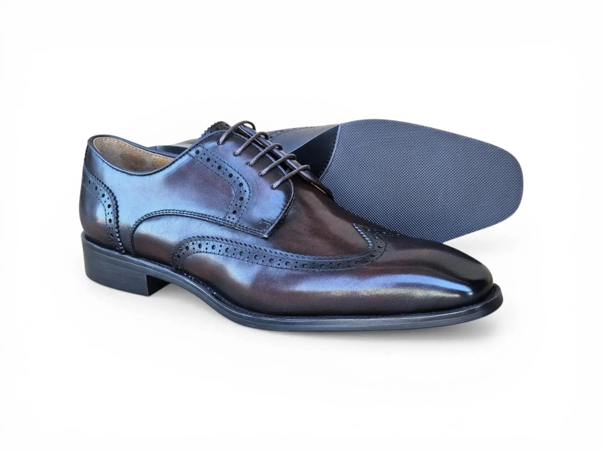 Carrucci Shoes KS Blucher Style Wingtip Oxford Men’s Calfskin Leather KS509 43 view 22