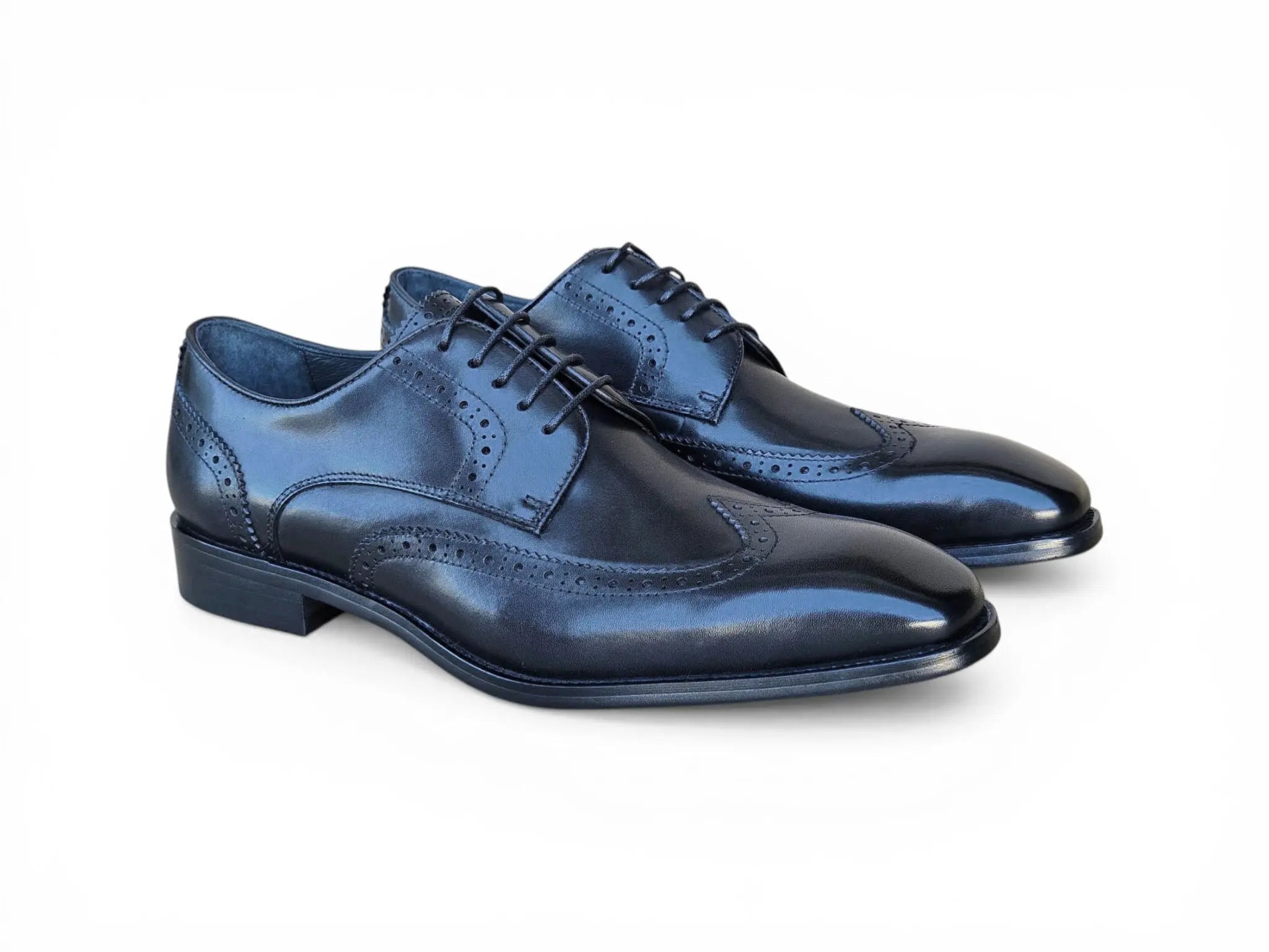 Carrucci Shoes KS Blucher Style Wingtip Oxford Men’s Calfskin Leather KS509 43 top view