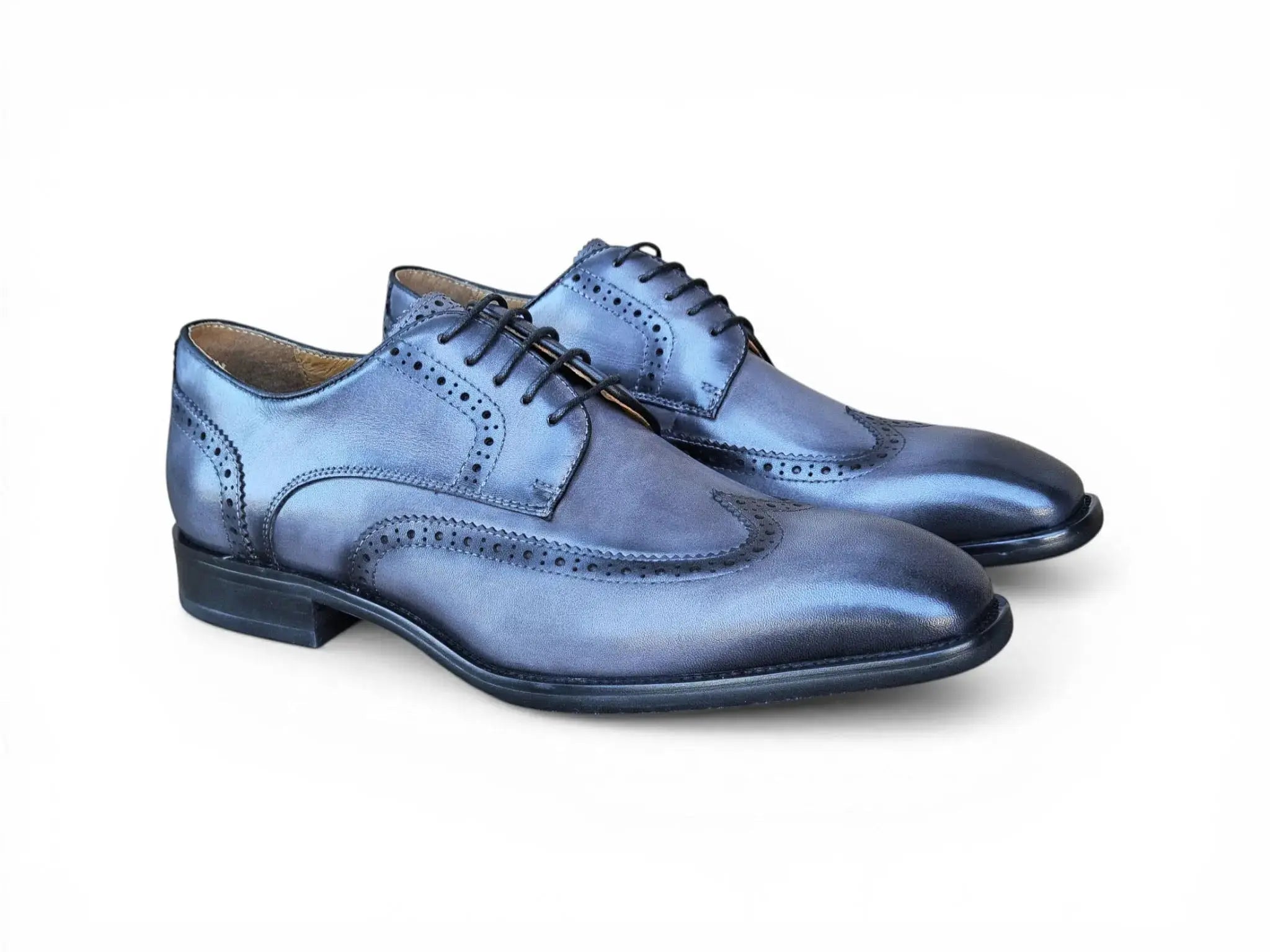 Carrucci Shoes KS Blucher Style Wingtip Oxford Men’s Calfskin Leather KS509 43 view 14
