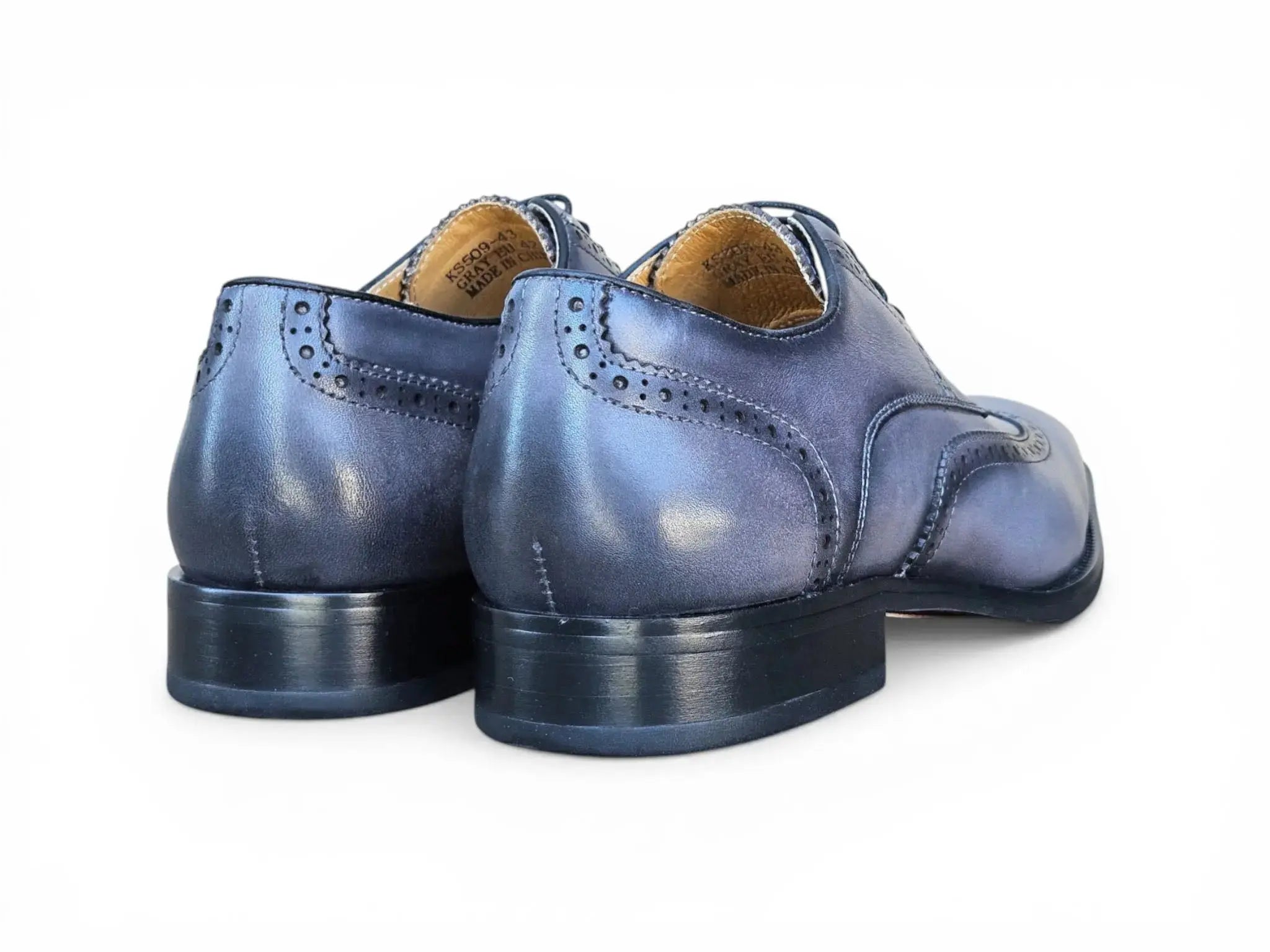 Carrucci Shoes KS Blucher Style Wingtip Oxford Men’s Calfskin Leather KS509 43 view 17