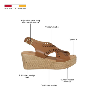 Eric Michael Bobbie Women’s Perforated Wedge Sandal