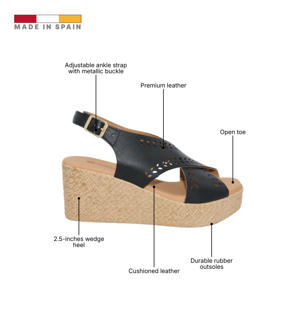 Eric Michael Bobbie Women’s Perforated Wedge Sandal
