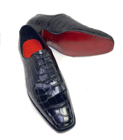 Maurice Bond Alligator Oxford - Black