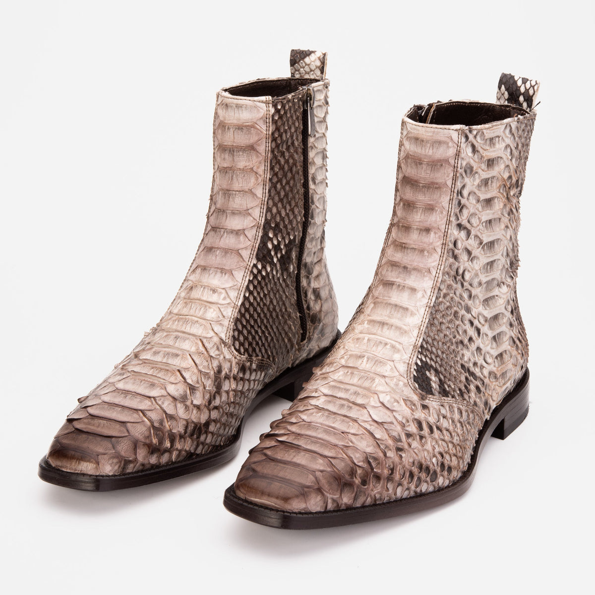 The Boss Natural Pythn Snk Zip-Up Leather Men Boot Limited Edition
