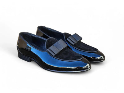 Carrucci Shoes Bow Tie Loafer Patent Leather KS525 210SP front view