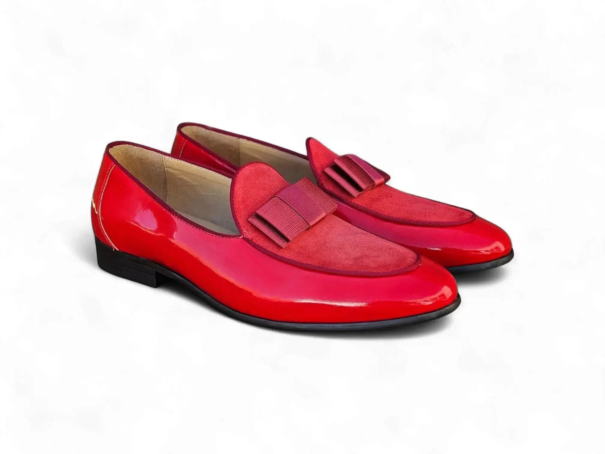 Carrucci Shoes Bow Tie Loafer Patent Leather KS525 210SP top view
