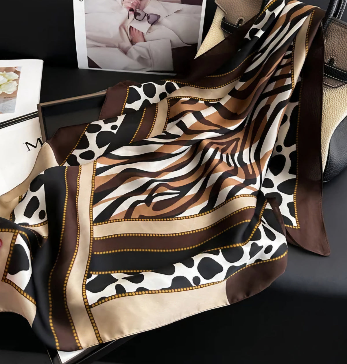 LEOPARD PRINT SCARF