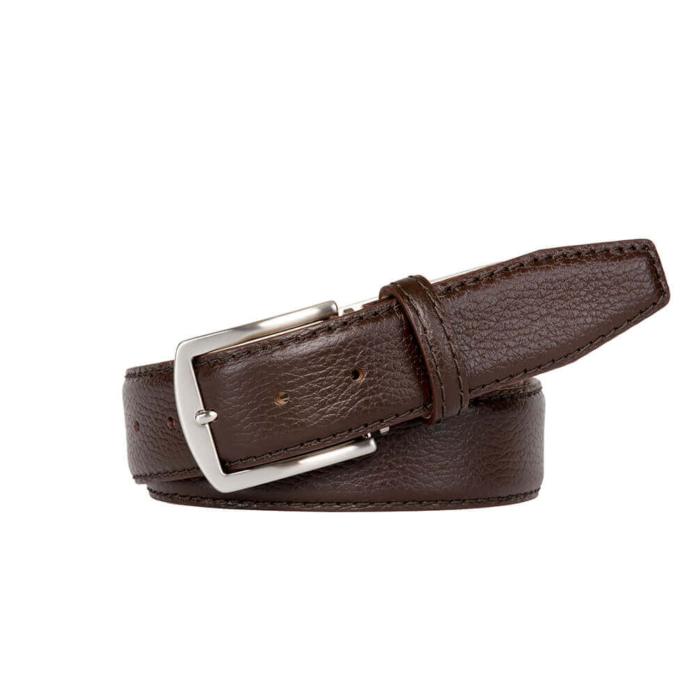 Brown Italian Pebble Grain Belt