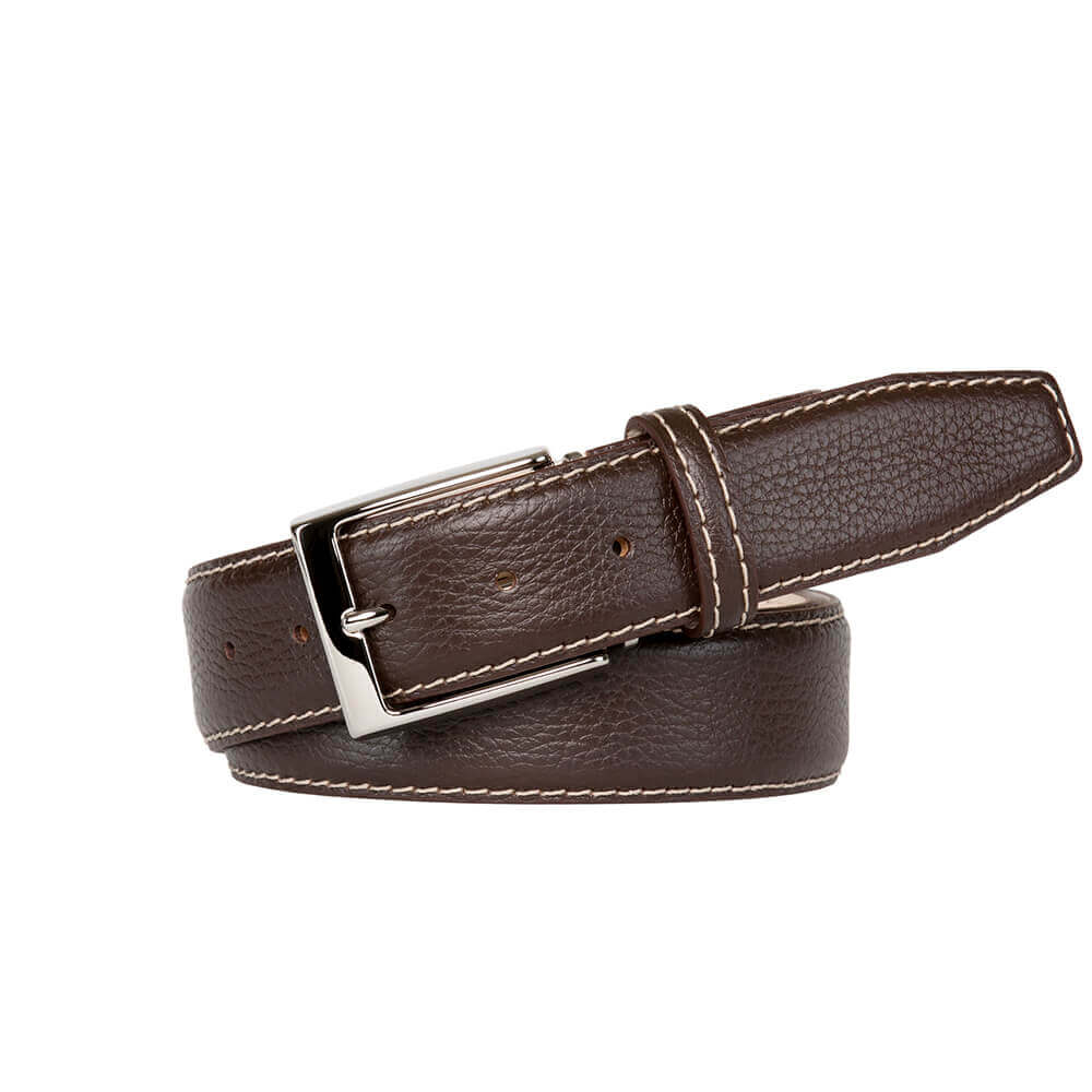 Brown Italian Pebble Grain Belt