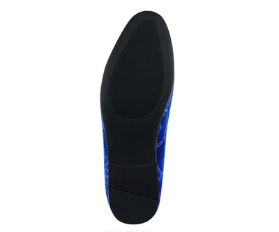 Amali Bryant Royal Blue Smoking Slippers — product view 6