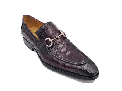 Carrucci Shoes Gator Embossed Leather Buckle Loafer Classic KS503 61E view 8