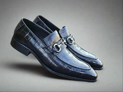 Carrucci Shoes Gator Embossed Leather Buckle Loafer Classic KS503 61E view 12